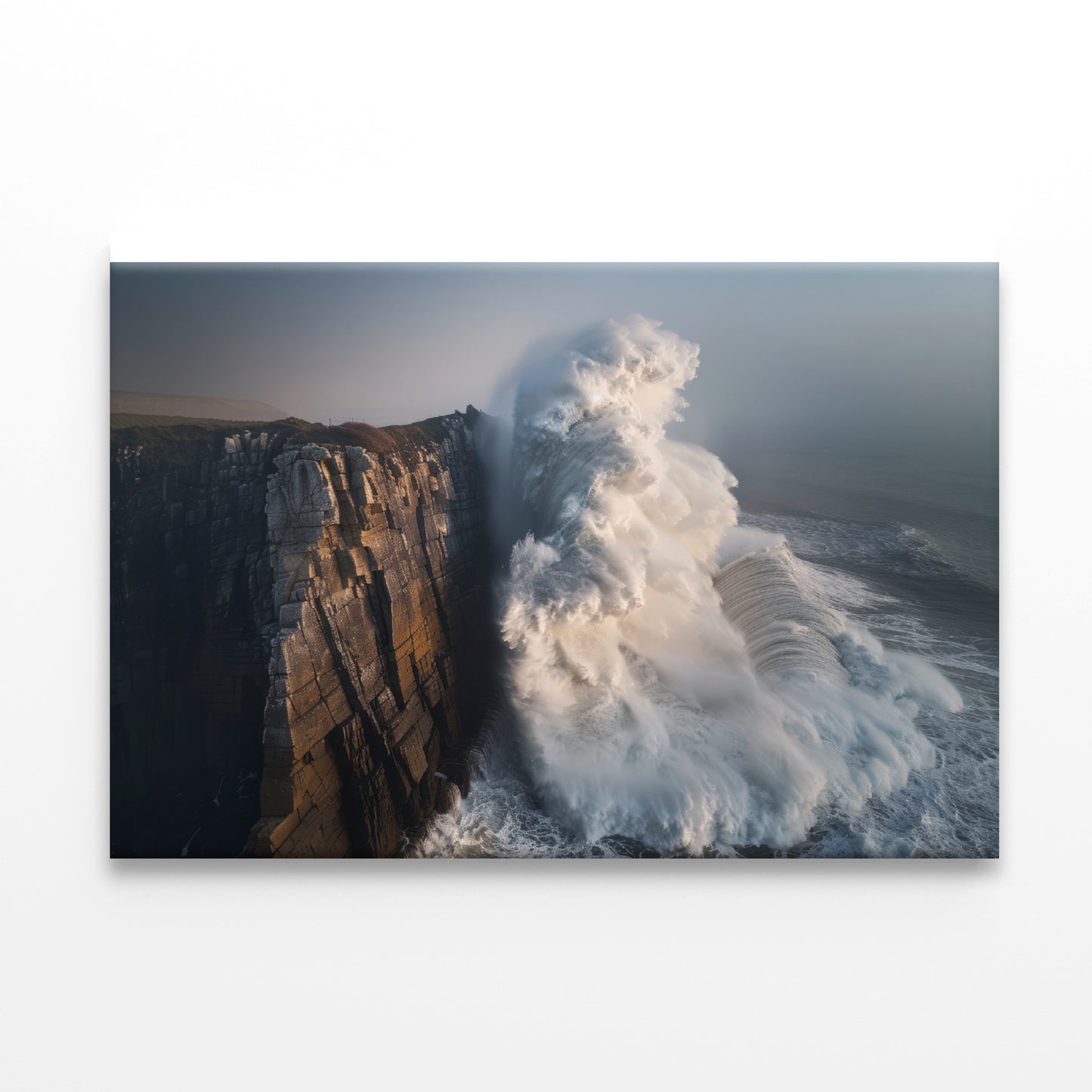 Wave Crashing Cliff Print 100% Australian Made - Bella Home Decor
