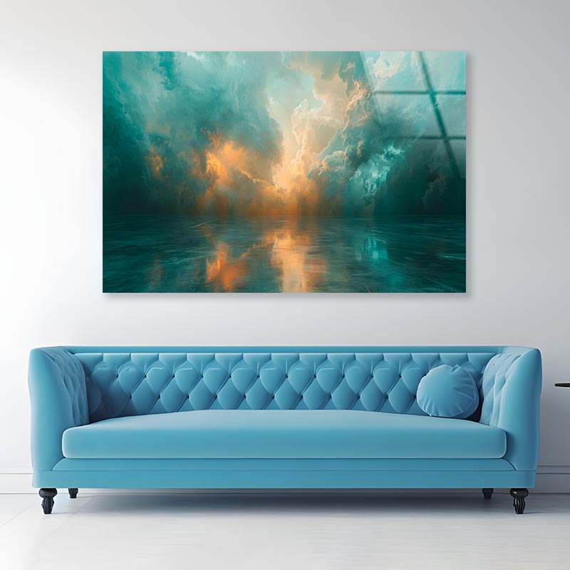 Severe Thunderstorm with Dark Ominous Clouds  Acrylic Glass Print Tempered Glass Wall Art 100% Made in Australia Ready to Hang