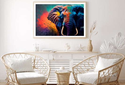 Elephant Face With Colorful Paint Home Decor Premium Quality Poster Print Choose Your Sizes