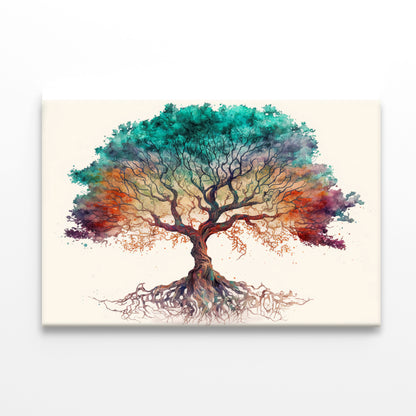 Red and Green Tree with White Print 100% Australian Made - Bella Home Decor