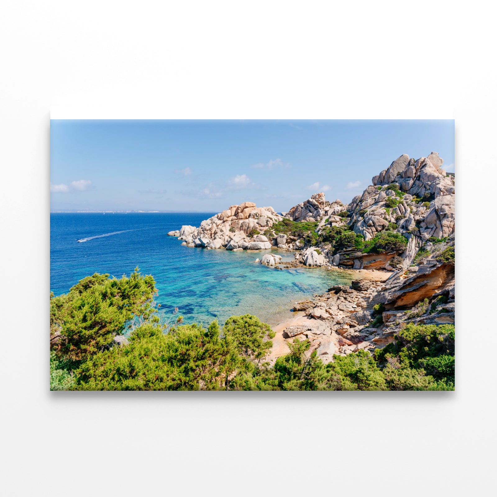 Blue Sea and Mountains in Italy Print 100% Australian Made - Bella Home Decor