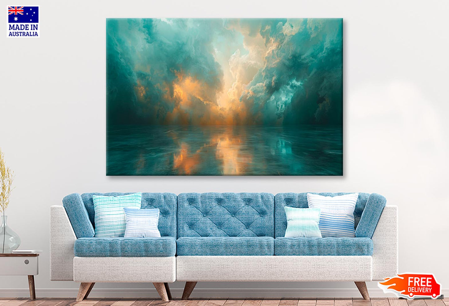 Severe Thunderstorm with Dark Ominous Clouds Wall Art Decor 100% Australian Made