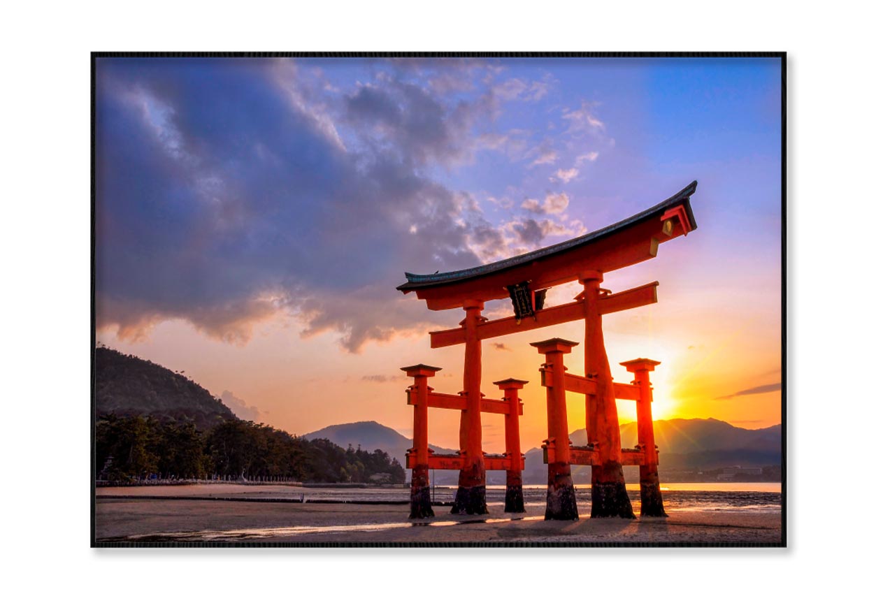 Miyajima At Sunset, Japanese Home Decor Premium Quality Poster Print Choose Your Sizes