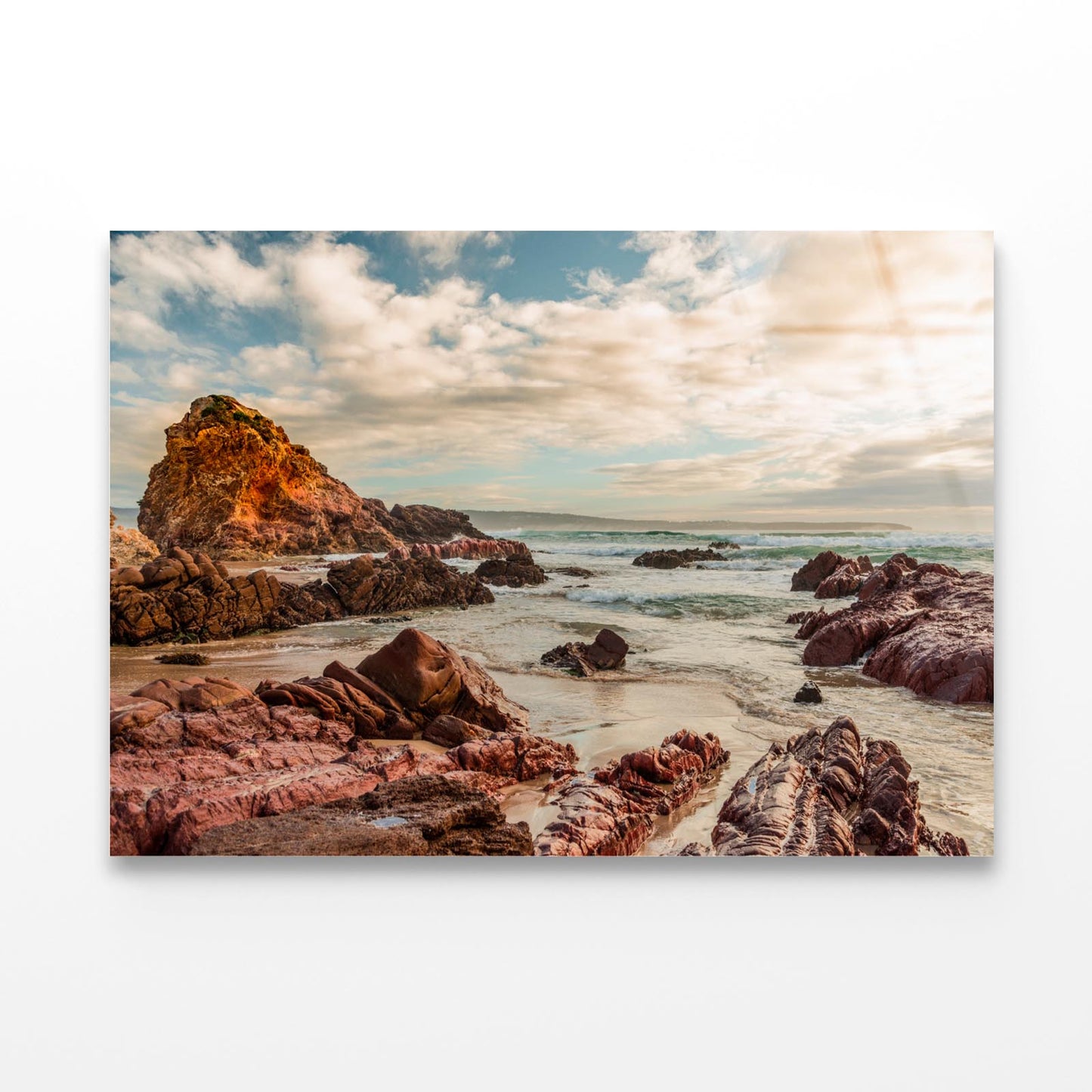 Morning on the Beach Acrylic Glass Print Tempered Glass Wall Art 100% Made in Australia Ready to Hang