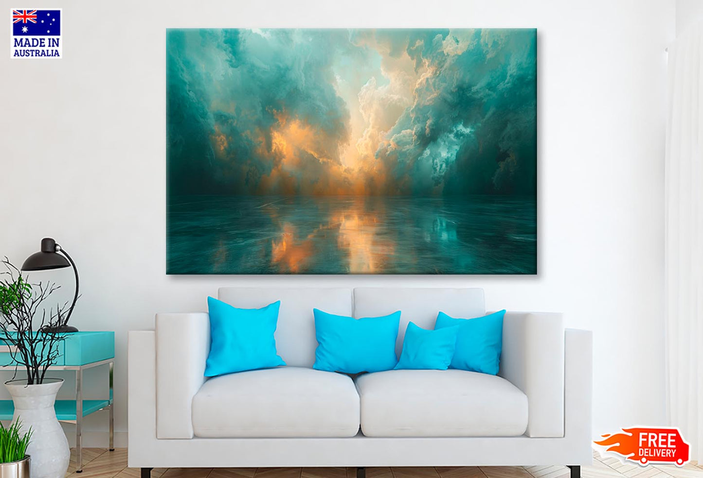 Severe Thunderstorm with Dark Ominous Clouds Wall Art Decor 100% Australian Made