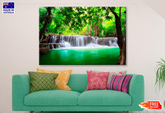 Thailand Waterfall In Kanjanaburi Wall Art Decor 100% Australian Made