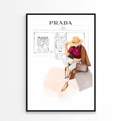 Stylish Girl with Hat Fashion Art Design Home Decor Premium Quality Poster Print Choose Your Sizes