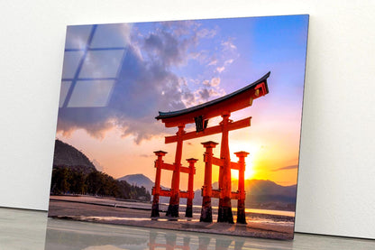 Miyajima At Sunset, Japanese Acrylic Glass Print Tempered Glass Wall Art 100% Made in Australia Ready to Hang - Bella Home Decor