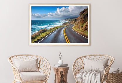 Winding Coastal Road, Ocean View Home Decor Premium Quality Poster Print Choose Your Sizes