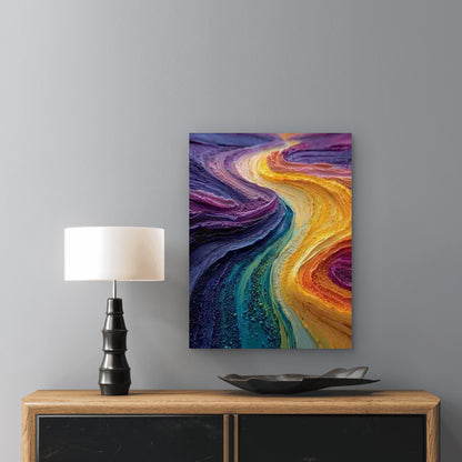 Abstract Design with Vibrant Swirling Patterns 60x90cm Metal Print Ready to Hang