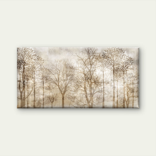 Abstract Sepia Winter Forest Wall Art Canvas Office Home Room Framed 120x60cm