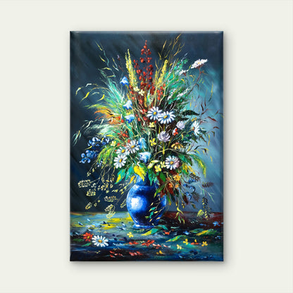Flower Vase Abstract Design Wall Art Decor 100% Australian Made