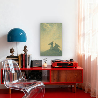 Fantasy Art Featuring A Dragon 60x90cm Metal Print Ready to Hang