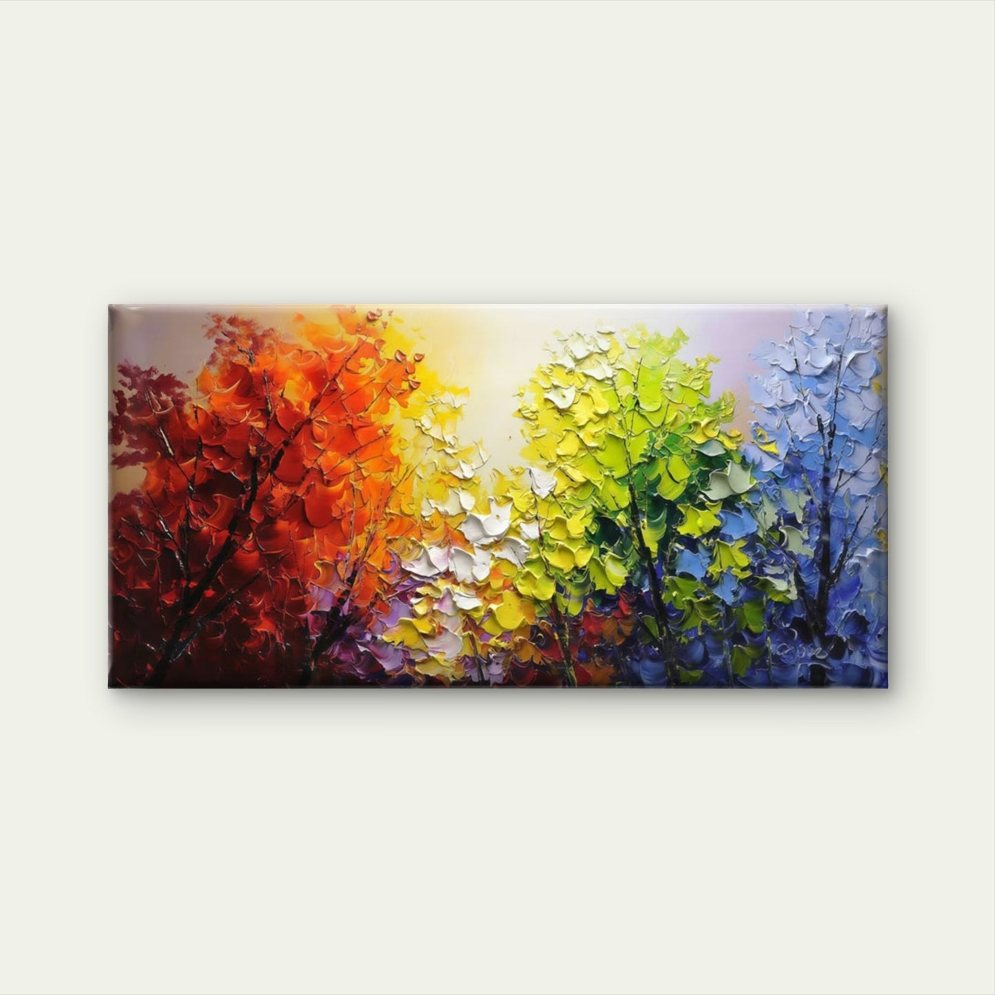 Colorful Abstract Painting Wall Art Canvas Office Home Room Framed 120x60cm
