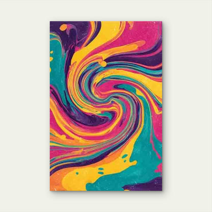 Swirling Fabric Abstract Artwork 60x90cm Metal Print Ready to Hang - Bella Home Decor