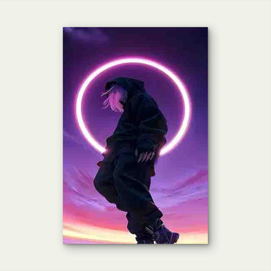 Neon Style Fashionable and Atmospheric 60x90cm Metal Print Ready to Hang