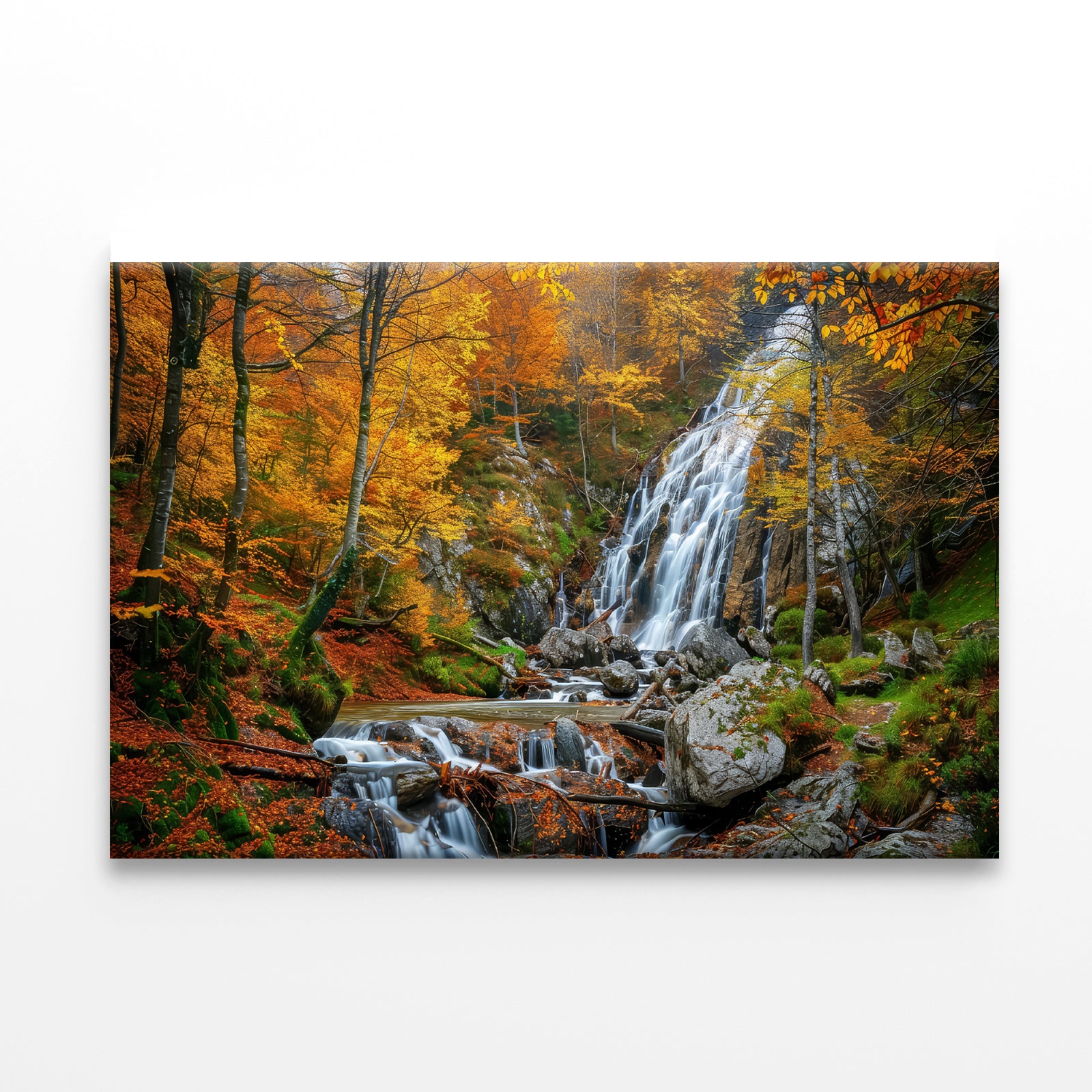 Waterfall in a Forest with Trees Print 100% Australian Made - Bella Home Decor