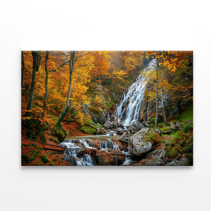 Waterfall in a Forest with Trees Print 100% Australian Made - Bella Home Decor