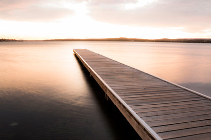 Wooden Pier On Sunrise View Home Decor Premium Quality Poster Print Choose Your Sizes