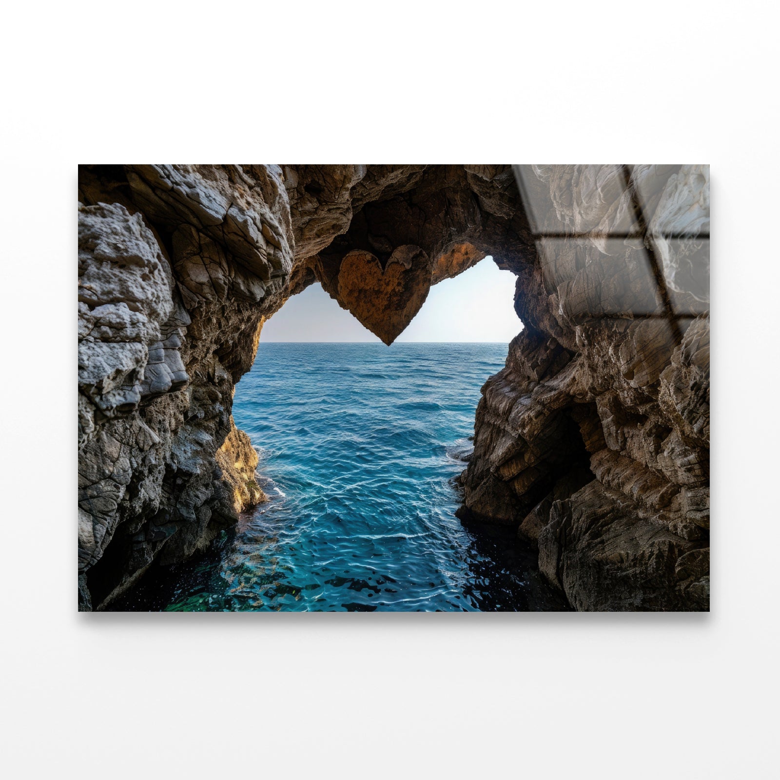 Sea Cave with Water View Acrylic Glass Print Tempered Glass Wall Art 100% Made in Australia Ready to Hang - Bella Home Decor