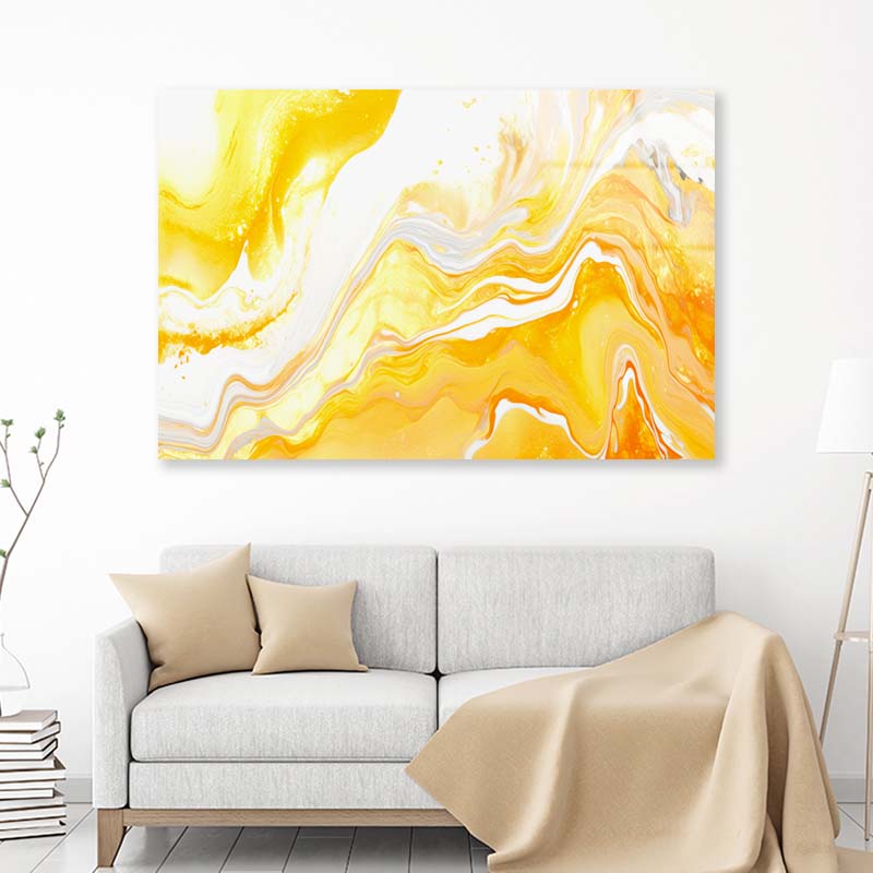 White Liquid Marble Abstract Acrylic Glass Print Tempered Glass Wall Art 100% Made in Australia Ready to Hang