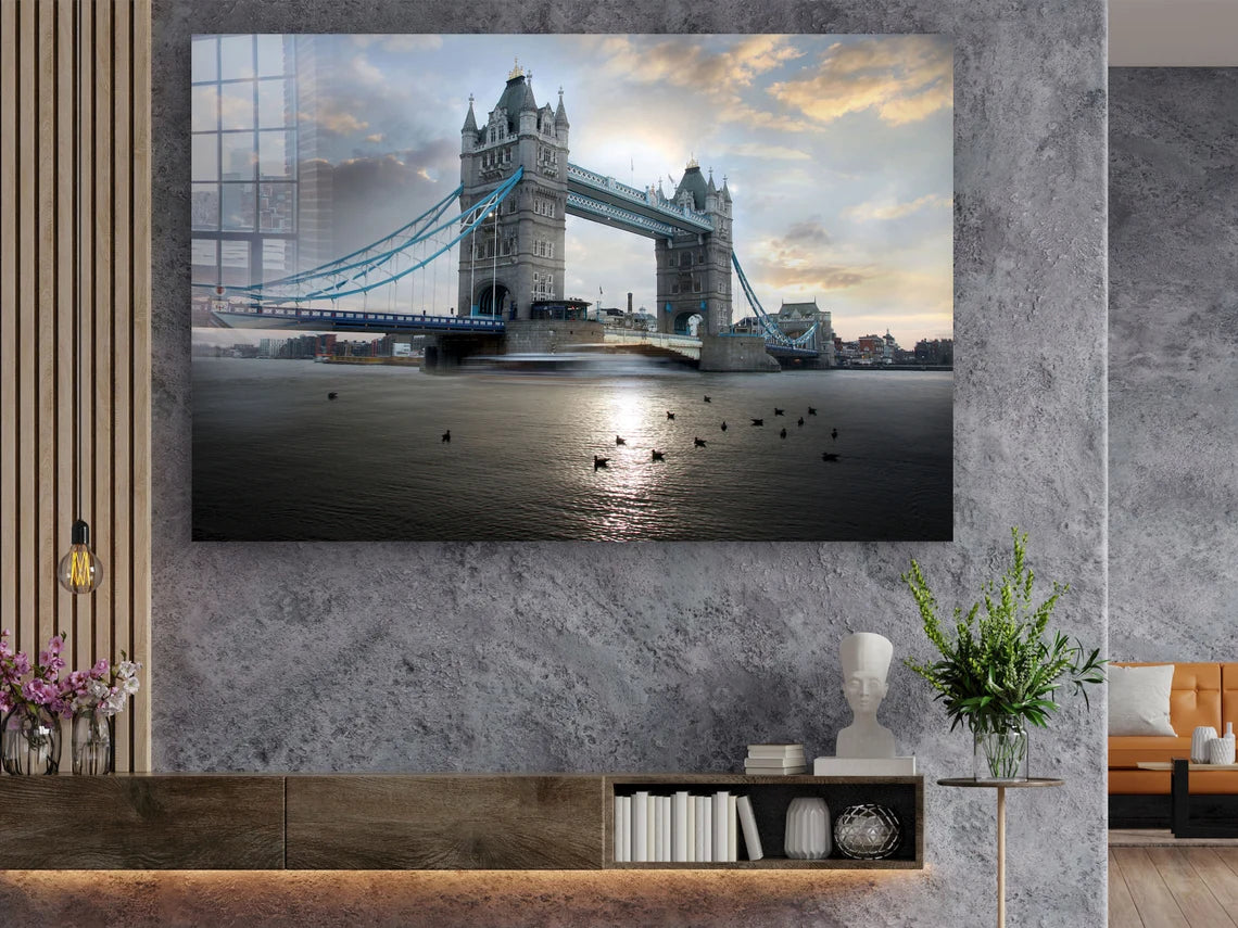 London Bridge Sunset UV Direct Aluminum Print Australian Made Quality