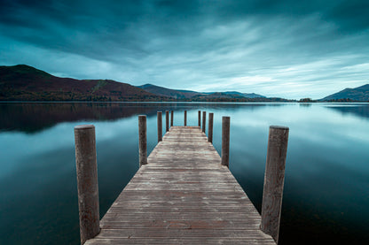 Derwent Water Jetty, Lake Acrylic Glass Print Tempered Glass Wall Art 100% Made in Australia Ready to Hang - Bella Home Decor