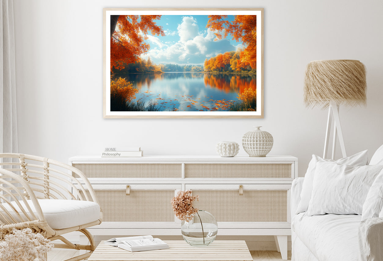 Autumn, Lake & Trees Home Decor Premium Quality Poster Print Choose Your Sizes - Bella Home Decor