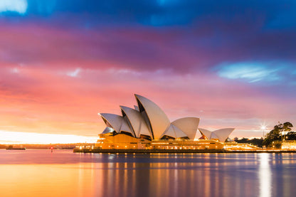 Opera House in Sydney Sunset View 90x60cm Print 100% Australian Made