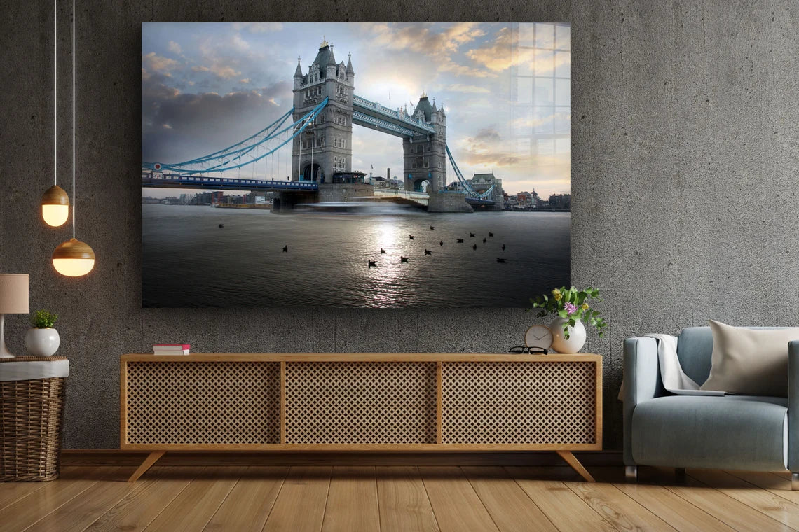 London Bridge Sunset UV Direct Aluminum Print Australian Made Quality