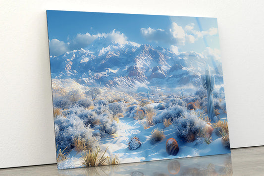 Snow Covered Trees Acrylic Glass Print Tempered Glass Wall Art 100% Made in Australia Ready to Hang