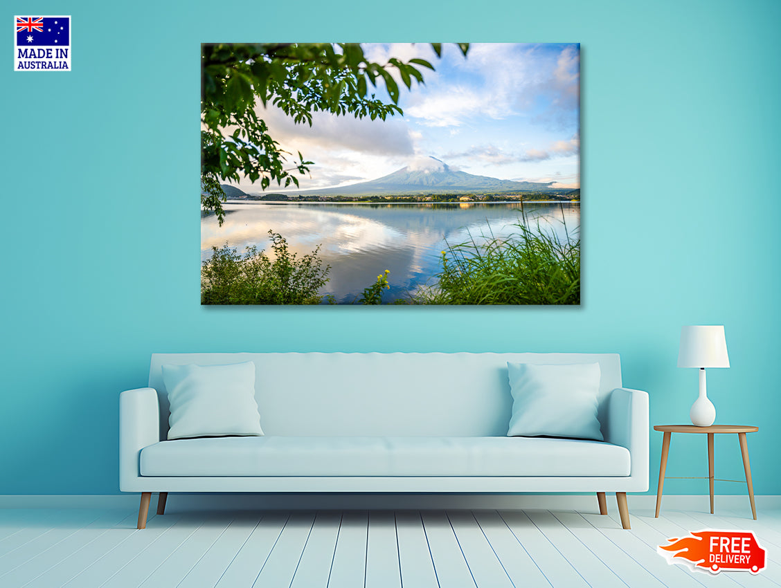 Mount Fuji and Lake Kawaguchi Print 100% Australian Made - Bella Home Decor