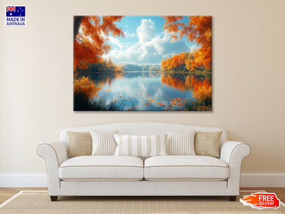 Autumn, Lake & Trees Print 100% Australian Made - Bella Home Decor