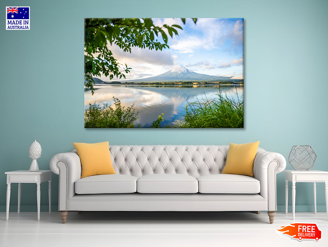 Mount Fuji and Lake Kawaguchi Print 100% Australian Made - Bella Home Decor