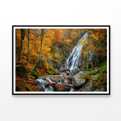 Waterfall in a Forest with Trees Home Decor Premium Quality Poster Print Choose Your Sizes - Bella Home Decor