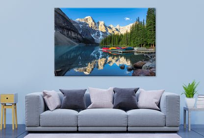 Sunrise at Moraine Lake, Canada Wall Art Decor 100% Australian Made
