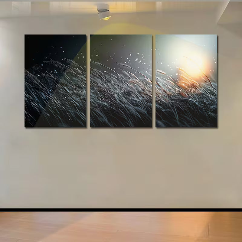 3pcs Crazy Grass Design Wall Art Set Canvas Framed 40x60cm - High Quality Print 100% Australian Made Wall Canvas Ready to Hang - Bella Home Decor