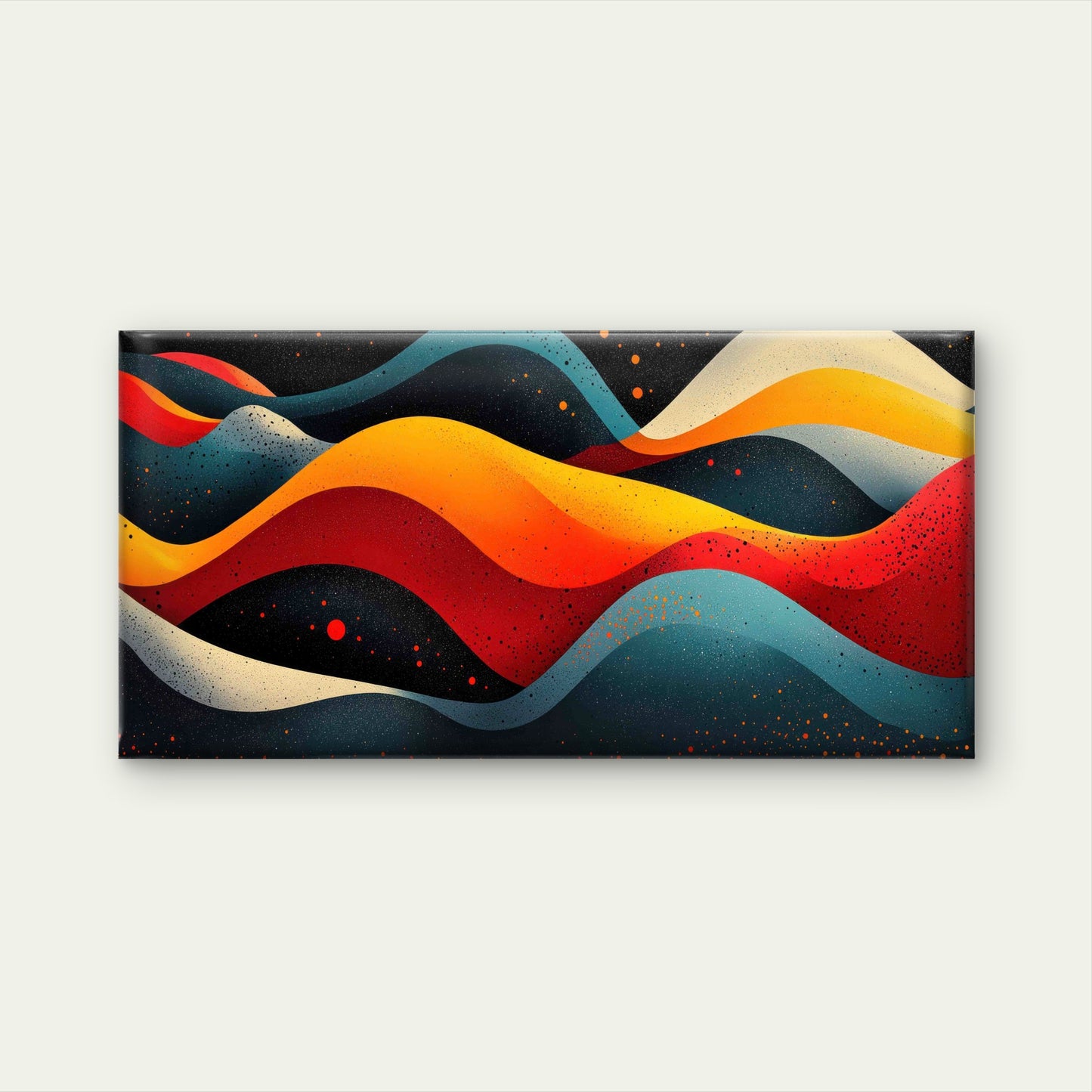 Abstract Landscape with Sunrise Wall Art Canvas Office Home Room Framed 120x60cm - Bella Home Decor