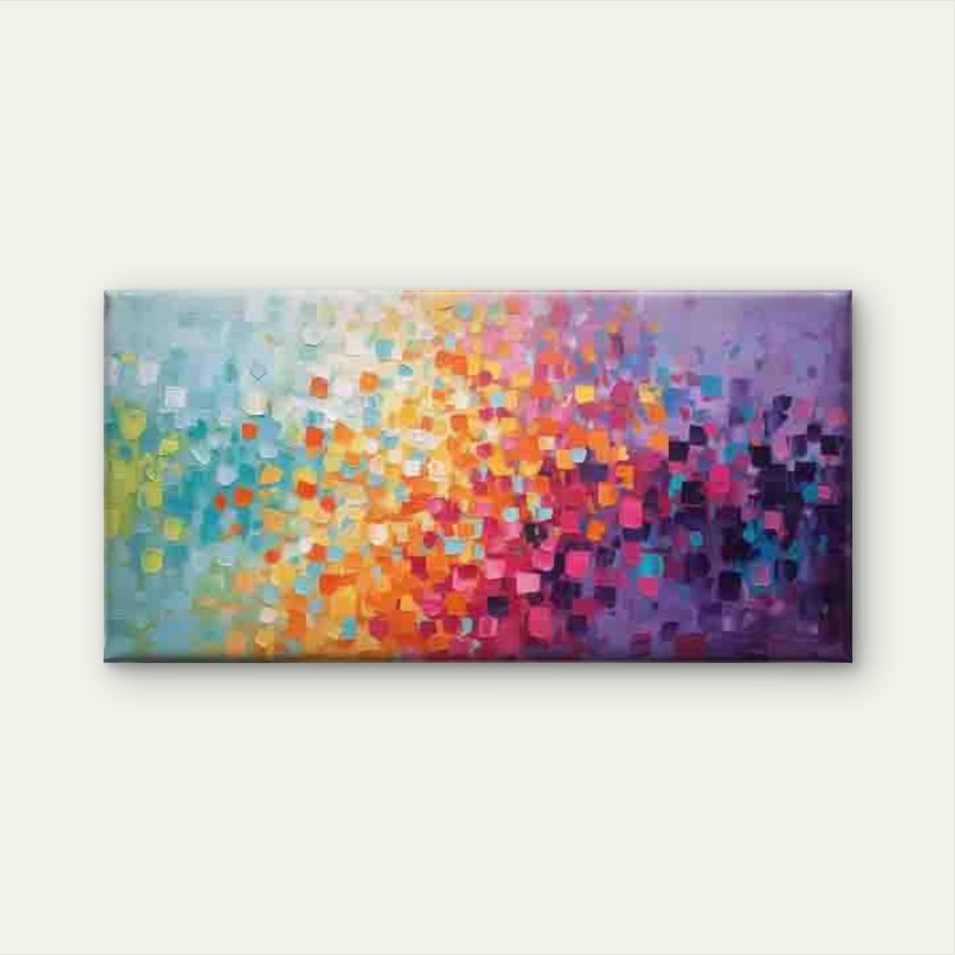 Colorful Abstract Geometric Wall Art Canvas Office Home Room Framed 120x60cm - Bella Home Decor