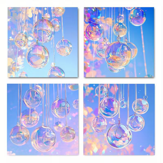 4pcsPendant light Sway In The Wind Exquisitely Wall Art Canvas Framed