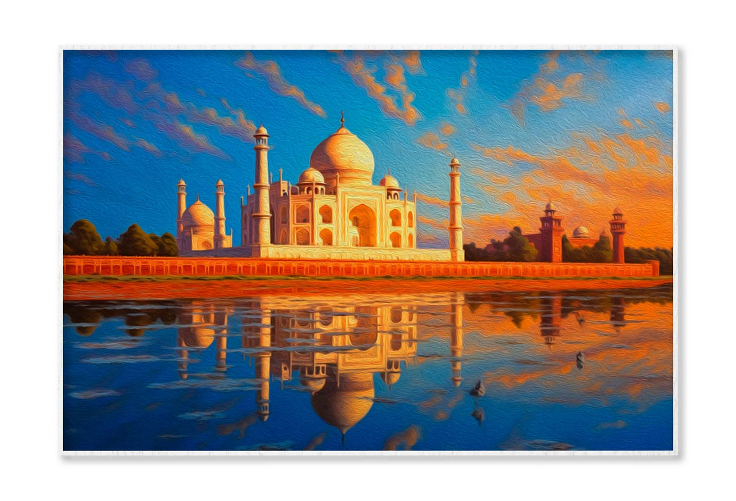 Taj Mahal & Sky View Wall Art Limited Edition High Quality Print