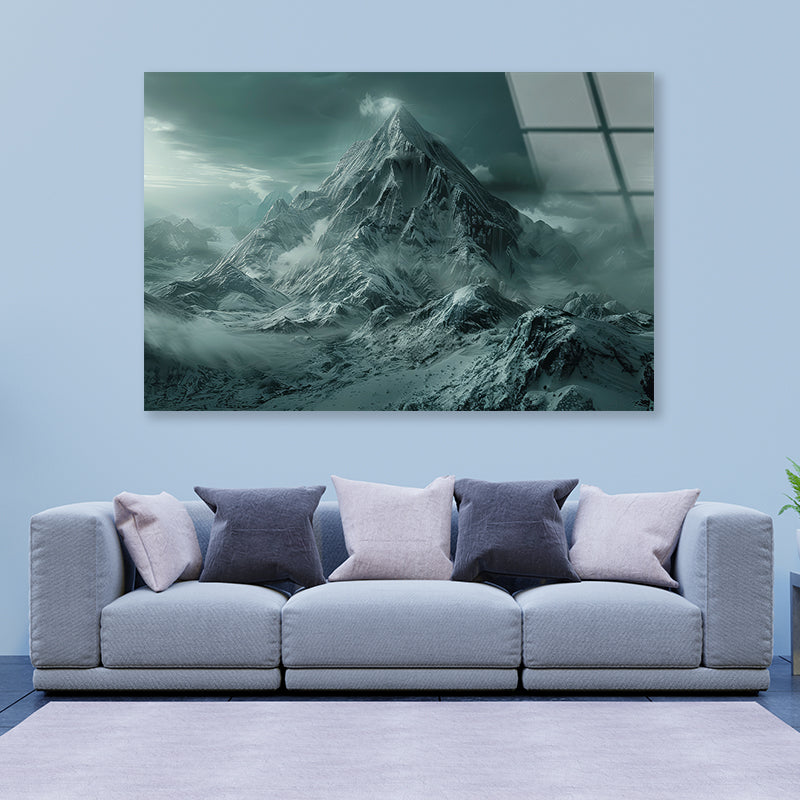 View of Large Wave Crashing Acrylic Glass Print Tempered Glass Wall Art 100% Made in Australia Ready to Hang - Bella Home Decor
