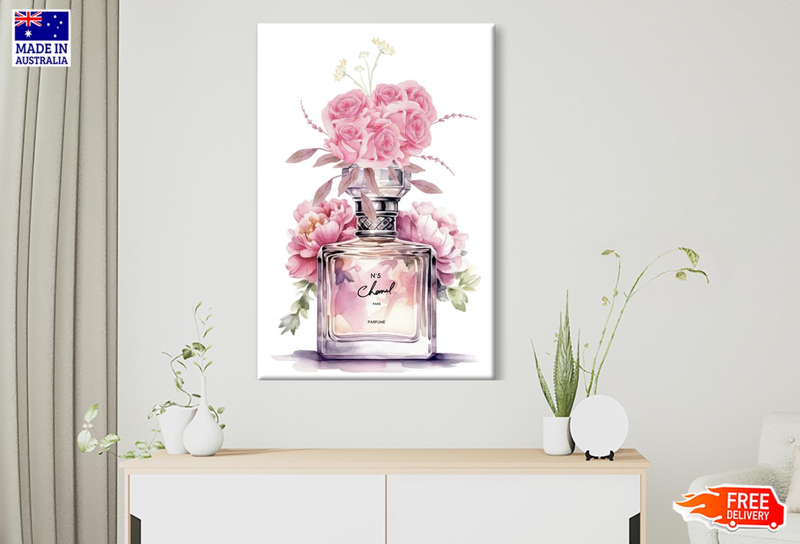 Pink Perfume Wall Art Limited Edition High Quality Print