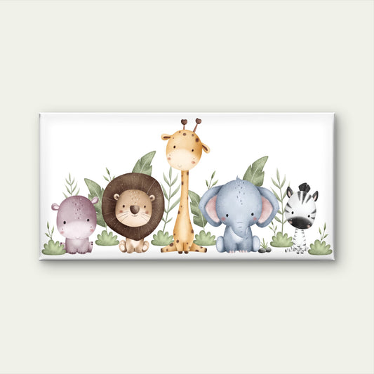 Safari Animal Nursery Baby Wall Art Canvas Office Home Room Framed 120x60cm