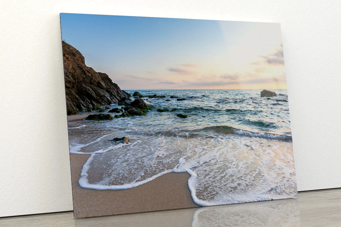 Sunrise on the Beach Acrylic Glass Print Tempered Glass Wall Art 100% Made in Australia Ready to Hang