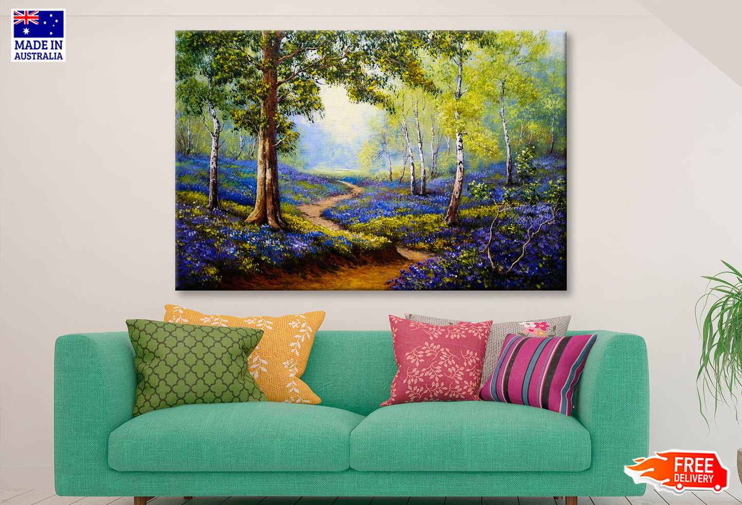 Spring Forest Flowers Oil Painting Wall Art Limited Edition High Quality Print