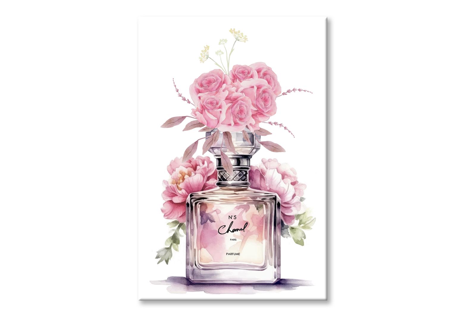 Pink Perfume Wall Art Limited Edition High Quality Print Stretched Canvas None