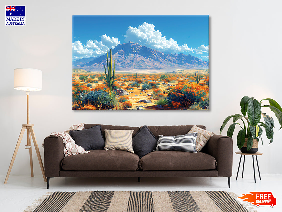 Beautiful Landscape with a Mountain, Sky Print 100% Australian Made - Bella Home Decor