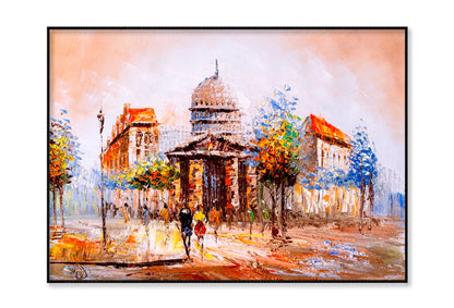 Oil Painting - City & Street View Home Decor Premium Quality Poster Print Choose Your Sizes