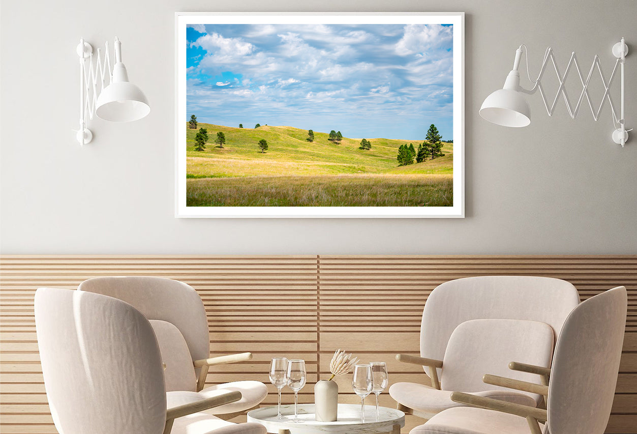 View of Open Grassland in South Dakota, USA Home Decor Premium Quality Poster Print Choose Your Sizes